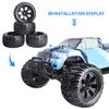4pcs HobbyPark Height 4.92" (125mm) 12mm Hex RC Truck Wheels and Tires Set for Traxxas Redcat 1/10 Scale RC Truck Monster fit 2S 3S 4S Brushless Models