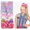 JOJO SIWA Hair bows Clips - 6 pieces/set siwa rainbow printed knot ribbon bow for girls handmade boutique hair clip children hair accessories (C)