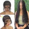Double Full Lace Crochet Wig Cap With Baby Hair for Making Crochet Wigs, Braided Wig Cap for Braiding Full Lace Braided Wig,Premade Square Patten Lace Front Crochet Cap for Crochet Hair (125Sections)