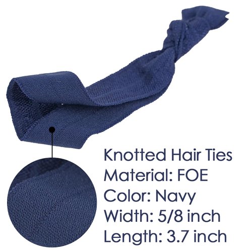 MEEDEE Pack Navy Blue Women's Hair Accessories: Soft Elastic Ribbon Ties, No Crease, No Damage Pony Tails, Ouchless Yoga Bracelets