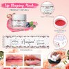 Linyuthia 4 Pcs Lip Sleeping Mask Set Employee Gifts Lip Mask Overnight Lips Balm Deep Hydrating Night Sleep Lip Moisturizer Berry Flavors for Women Men Dry Chapped Lips
