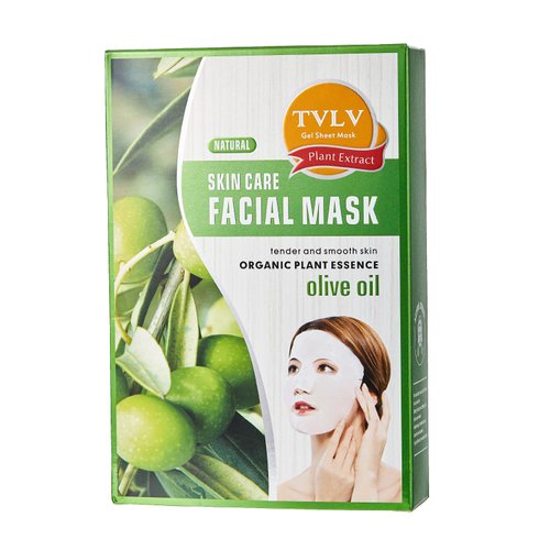 Olive Oil Mask - moisturizing facial for all skin types, containing organic plant extracts to nourish and narrow pores for a natural skin care that leaves skin elastic and radiant(10 pack)