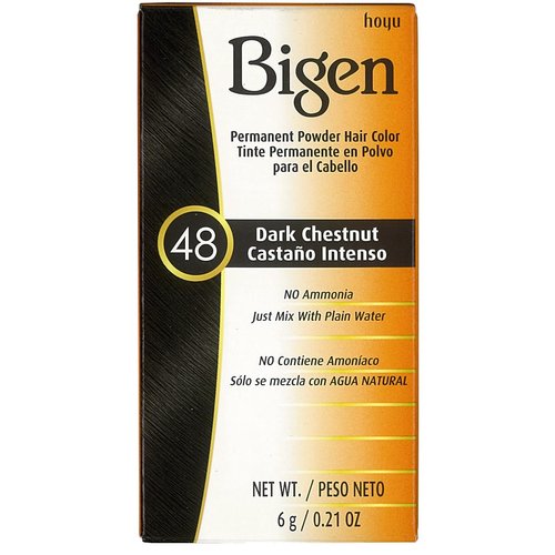Bigen Permanent Powder Hair Color 48 Dark Chestnut 1 ea (Pack of 4)