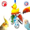 Bonka Bird Toys 3804 Sneaker Duck Small Medium Bird Toy Colored Foot Talon Foraging Sneakers Durable Plastic Duck Bell Cockatiels Parakeets Conures and Other Similar Birds