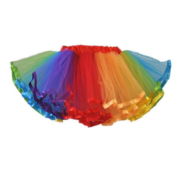 Honeystore Girl's Dress Up Fairy Princess Party Tutu Petticoat Skirts Rainbow