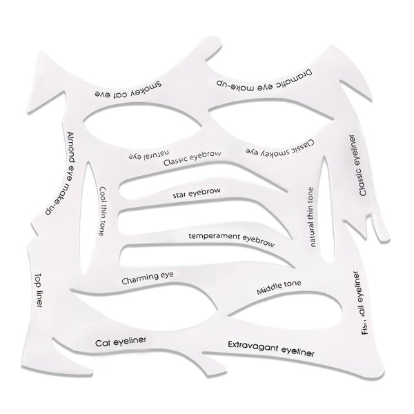 Quick Make-Up Stencils Kit for Eyeliner, Eyebrows, and Eye Shadow - Versatile Shapes for Diverse Makeup Styles
