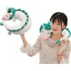 Anime Neck Pillow White Dragon Plush Doll Toy Kids Travel Neck Pillow, Cute Haku Plush for Chrismas Birthday Gift