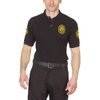HOI Security Polo Shirt 100% Cotton Pre-Shrunk Deluxe Black with Gold Letters (XL)
