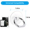 Jsoerpay Cell Phone Ring Holder, Transparent Ring Holder 360°Rotation Finger Ring Stand, Clear Cell Phone Kickstand Compatible with Most of Phones, Tablet and Case, (2Silver+1Black+1Rose Gold)