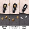 40 Pcs Punk Nail Art Skull Nail Charms 3D Spider Nail Studs w Rhinestones Metal Punk Vintage Alloy Skeleton Nail Sticker Jewelry Nail Design Glitters cool for Nails Makeup Cellphone Halloween Cosplay