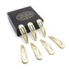 Dofash 20Pcs Ellipse Shaped(Looks Like 3D Effect) Epoxy Snap Hair Clips Hair Grips Metal Hair Clips 5Cm/2in Hair Accessories For Girls (Blonde)