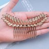 Andelaisi Boho Leaf Hair Comb Gold Leaf Bridal Hair Comb Barrette Olive Branch Hair Combs Headpiece Vintage Leaf Headpiece Comb for Women Bridesmaid Wedding Hair Accessories