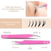 SIVOTE Eyelash Extension Tweezers for Classic & Volume Lashes, 5-Pack, Pink