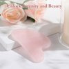 rosenice Gua Sha Facial Tools Guasha Tool Gua Sha Jade Stone for Face Skincare Facial Body Acupuncture Relieve Muscle Tensions Reduce Puffiness Festive Gifts (Pink)