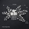 mecresh Handmade Simulated Pearls Bridal Hair Comb wedding Hair Pin Accessories Tiaras for White Day for White Day