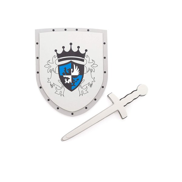 Little Adventures Foam Pretend Play Toy Shield & Sword Set (Blue Knight)
