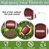 GREHUMOR 101pcs Football Party Supplies Serve 25,Football Paper Plates and Napkins,Football Theme Tableware for Football Birthday Party Gameday Tailgate Touchdown Party Decorations
