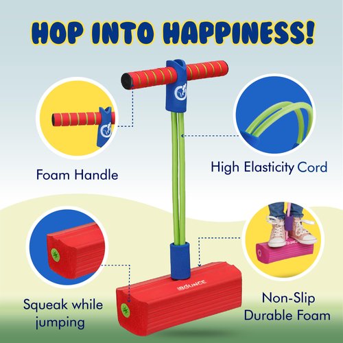 New Bounce Pogo Stick for Toddlers - Foam Jumper for Age 3,4,5,6,7,8 - Outdoor Jumping Toys - Birthday Gift for Toddler Girls and Boys