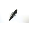 Small black metal flower filigree hair pin alligator clip barrette for fine