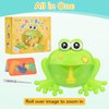 HengGL Light Up Baby Bath Bubble Toys,Tub Big Frog Automatic Bubble Maker Blower Toys with 24 Music Baby Fun Shower Toys, for Boys, Girls（New 2024）
