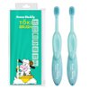 Snow Buddy Toki Kids Toothbrush for Ages 4-10, Extra-Soft Bristles, BPA Free (2 Pack) (Mint (2ea))