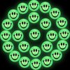 24 Pcs Glow in The Dark Smile Face Bouncing Balls, Mini High Bounce Bouncy Balls for Teens, Glowing Christmas, Valentine Birthday Party Favors Goodie Bag Fillers for Boys and Girls 6 Years Old +