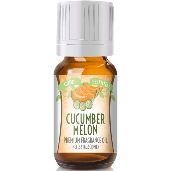 Good Essential - Professional Cucumber Melon Fragrance Oil 10ml for Diffuser, Candles, Soaps, Lotions Perfume 0.33 fl oz - Cucumber Melon Scented Oil - Cucumber Melon Candle Oil - Aromatherapy Oils