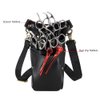 Hairdressing Scissor Pouch Belt, Real Leather Salon Barber Hairdresser Shears Holster Hair Stylist Tools Bag with Adjustable Belt for Combs, Hair Clip