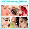 5608Pcs Makeup Rhinestones with Face Glue, Flatback Colorful Face Gems Crystal AB&Clear Eye Jewels with Pickup Dotting Tools for Face Eye Body Makeup, Nail Art and DIY Crafts