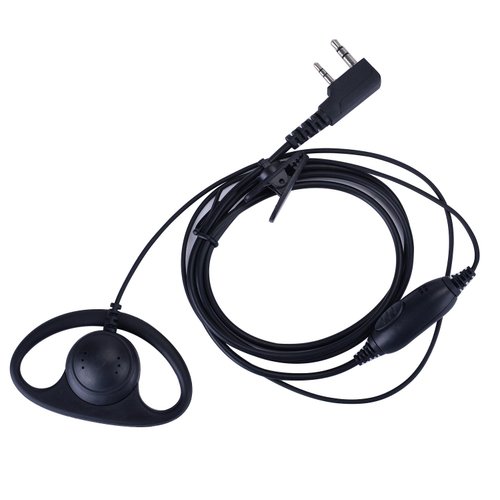 KEYBLU D-Ring 2 Pin Walkie Talkie Earpiece/Headset with Mic Compatible with Retevis RT21 RT22 Baofeng UV-5R Two Way Radio (Kenwood)
