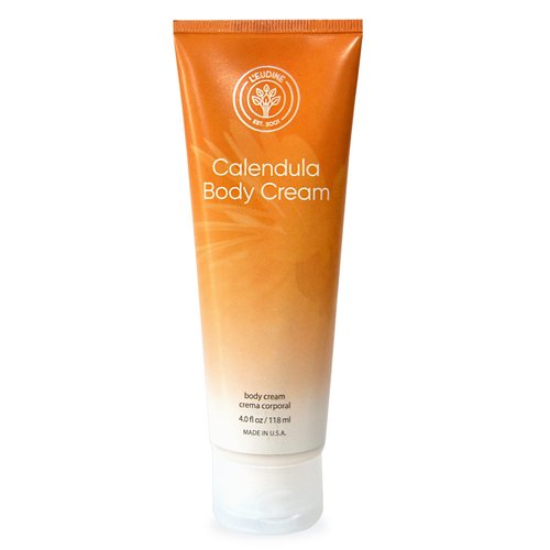 L’EUDINE Calendula Cream – 4fl oz Calendula Body Cream for Acne, Wrinkles, Fine Lines, Scars – Calming and Soothing Repair Cream – Natural Calendula Extract with Vitamin E, Echinacea