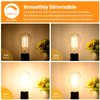 Vintage LED Dimmable Edison Light Bulbs 100W Incandescent Equivalent, 8W 1200Lumens, E26 Base LED Filament Bulb, 2700K Warm White, ST64/ST21 Antique Clear Glass for Home, Reading, Bathroom, 4-Pack