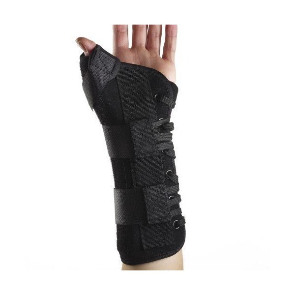 Corflex Lace Up Wrist Brace with Thumb Support-L-Right - Black