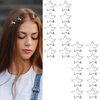 Qianyu 20 PCS 1.22" Star Hair Clips for Girls Non Slip Star Hair Barrettes Y2K Silver Metal Hair Accessories Kawaii Snap Kids Women Decoration Face Wash Clip Decoration