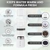 MILK & WATER All in One Baby Bottle & Baby Formula Dispenser On The Go, 5oz - Keeps Water Warm & Formula Fresh - Baby Formula Mixing Bottle with Anti Colic Nipple - Leak-Proof - 3+ Months (White)