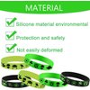 48PCS Green Alien Party Rubber Bracelets, Outer UFO Space Alien Themed Birthday Party Decorations Supplies Decor Gifts Goodie Bag Favors Green Alien Silicone Wristbands