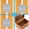 Piutouyar 6Pack Butt Hinge 1 Inch Mini Hinges 304 Stainless Steel Hinges Small Cabinet Hinges Folding Craft Hinges with Mounting Screws for Boxes Gate Drawer