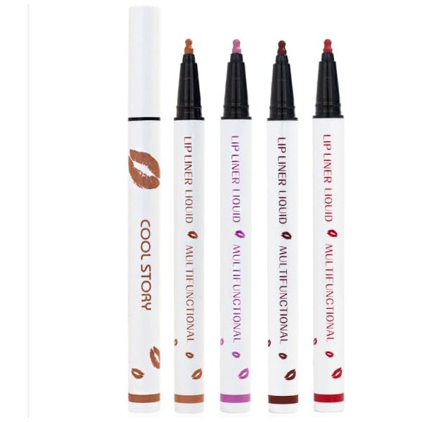 Kaely Matte Lip Tint Stain Marker Pen,2in1 Liquid Lipstick & Lip Liner Pencil,Long Lasting Waterproof 24 Hour Lip gloss for Women (12-1Pcs, 1 Count (Pack of 1))