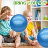 GCQJOQ 2 Pcs 9 Inch Inflatable Bouncy Balls with Hand Air Pump for Indoor Outdoor Play Balls (Blue)