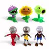 Dyharnsty 6pcs Plants and Zombies Plush vs Toys Sets PVZ Plush Stuffed Toys Soft Figure Doll Great Birthday Gifts for Kids
