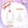 Yinkin 50 Pcs Sand Art Bottle Necklaces DIY Sand Art Craft Kit with 10 Pcs Plastic Mini Funnels Christmas Plastic Bottles for Kids Craft Christmas Party Favors, Sand Not Included (Rocket Style)