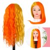 Mannequin Head with Human Hair, 26" Cosmetology Mannequin Head Hair Styling Hairdressing Practice Training Doll Heads with Real Hair