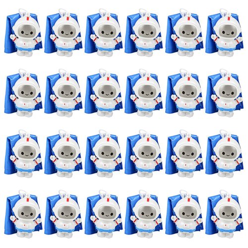 ArtCreativity Mini Astronaut Paratroopers with Parachutes, Bulk Pack of 24, Durable Plastic Parachute Toys Playset, Fun Parachute Party Favors, Goodie Bag Fillers for Boys and Girls