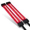 TRUE MODS 2pc 5" Red LED Motorcycle Turn Signal & Brake Tail Light Strip Kit [IP68 Waterproof] [Single Row] [50% Running Light] [100% Brake/Turn Signals] Flexible for Motorcycle Trailer ATV