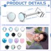 SAILIMUE 14 Pairs Hypoallergenic Surgical Steel Stud Earrings for Women Men Tiny CZ Opal Moonstone Turquoise Earrings Studs Set Piercing Jewelry
