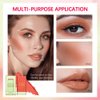 Multi-Use Cream Blush Stick, Blush Cheek Stick Tinted Moisture Stick Solid Moisturizer Stick, Waterproof Blusher and Shadow Lips for Cheek Makeup (coral orange, 1pcs)