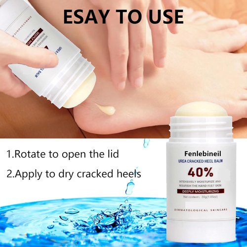 Urea Cream 40 Percent, Urea Foot & Hand Cream for Dry Cracked, Urea Cream Stick, 40 per Urea Lotion for Feet Dead Skin Remover, Softener for Feet Care, Maximum Strength Foot Moisturizer