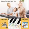 Color Piano and Keyboard Stickers and Complete Color Note Piano Music Lesson and Guide Book 1 and Book 2 for Kids and Beginners; Designed and Printed in USA