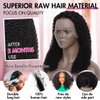 200% Density Mongolian Curly Human Hair Wigs 13X4 HD Lace Front Wigs Wear and Go Glueless Wigs Human Hair Pre Plucked with Baby Hair Unprocessed Virgin Hair Natural Black Color Curly Wig 16Inch