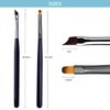 French Brush for Nails Oblique Head French Tip Nail Art Design Pen & Manicure Clean-Up Brushes UV Gel Acrylic Painting Drawing Pen Set,Black Handle & Fine Hair, NB113